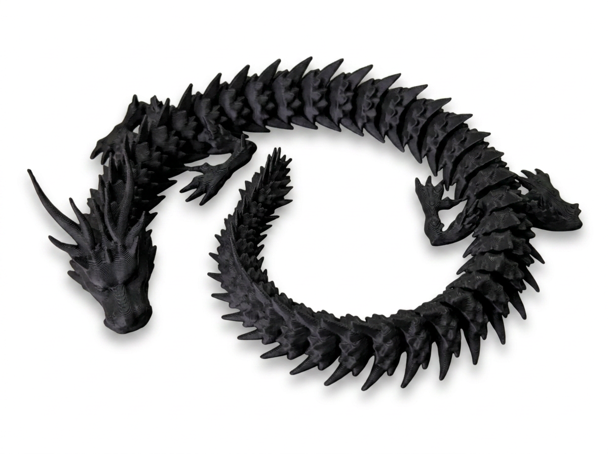 Articulated Crystal Dragon — 3D printed