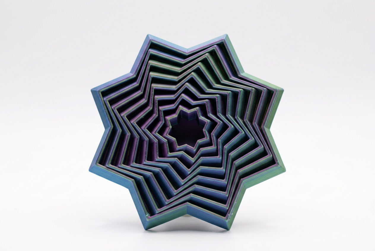 7-Point Star Spinner — 3D printed