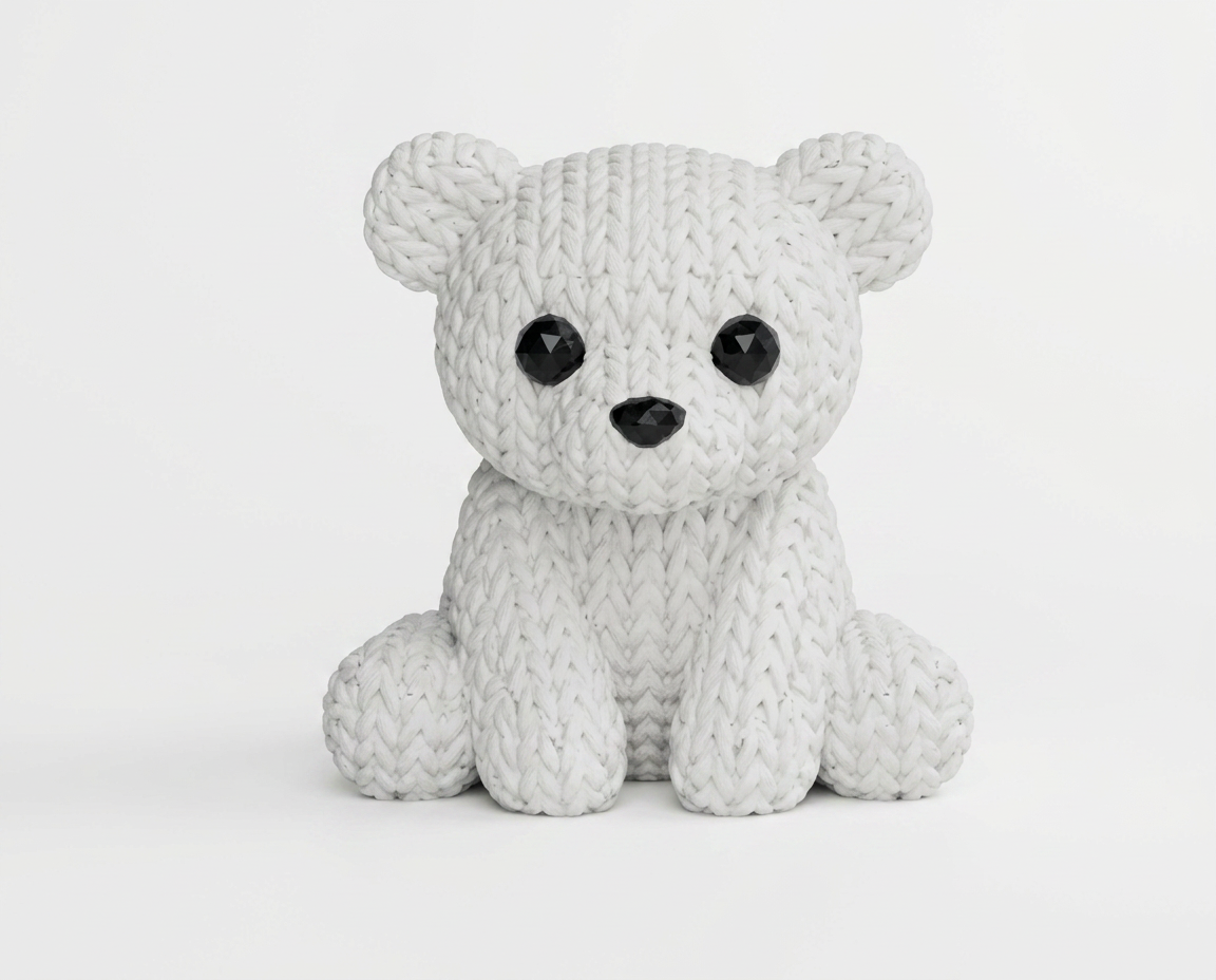 Crochet-Style Bear — 3D printed