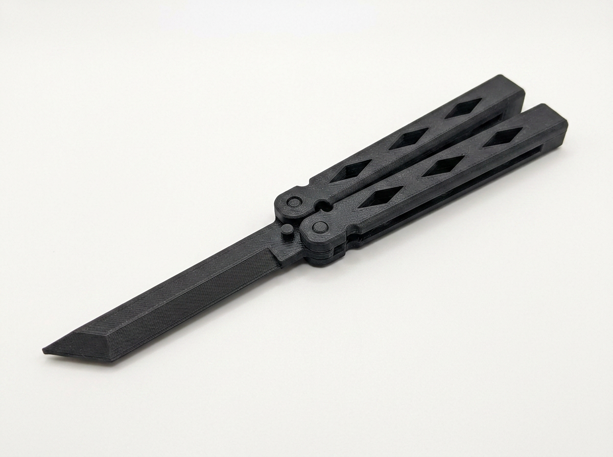 Butterfly Knife Fidget — 3D printed