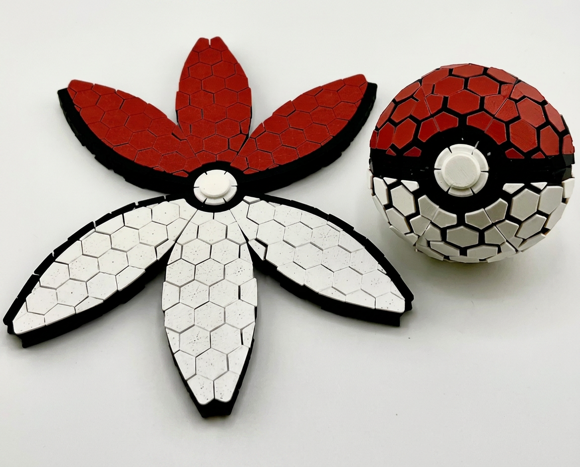 Pokeball Fidget — 3D printed